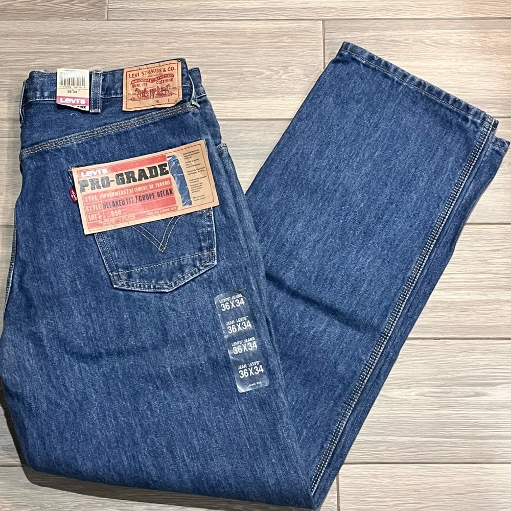 NWT Vintage Levi’s 550 Jeans Men’s 36x34 Pro-Grade Triple Stitch New Rare VHTF